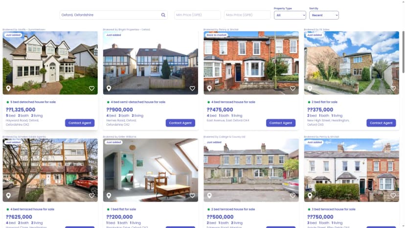 Real Estate Listing App (UK)